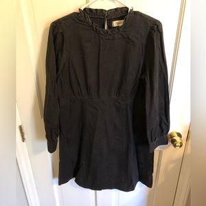 Madewell black denim dress